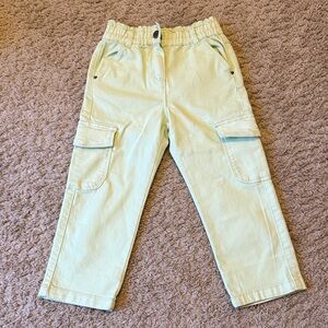 Kids Mint Green Cargo Trousers